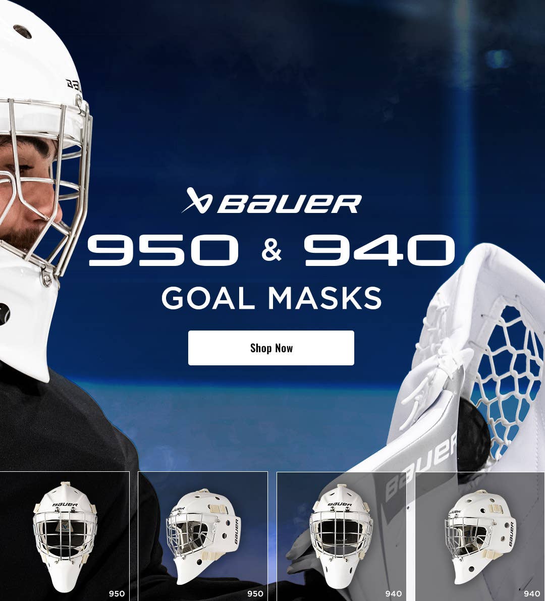 Bauer 950 & 940 Goalie Masks