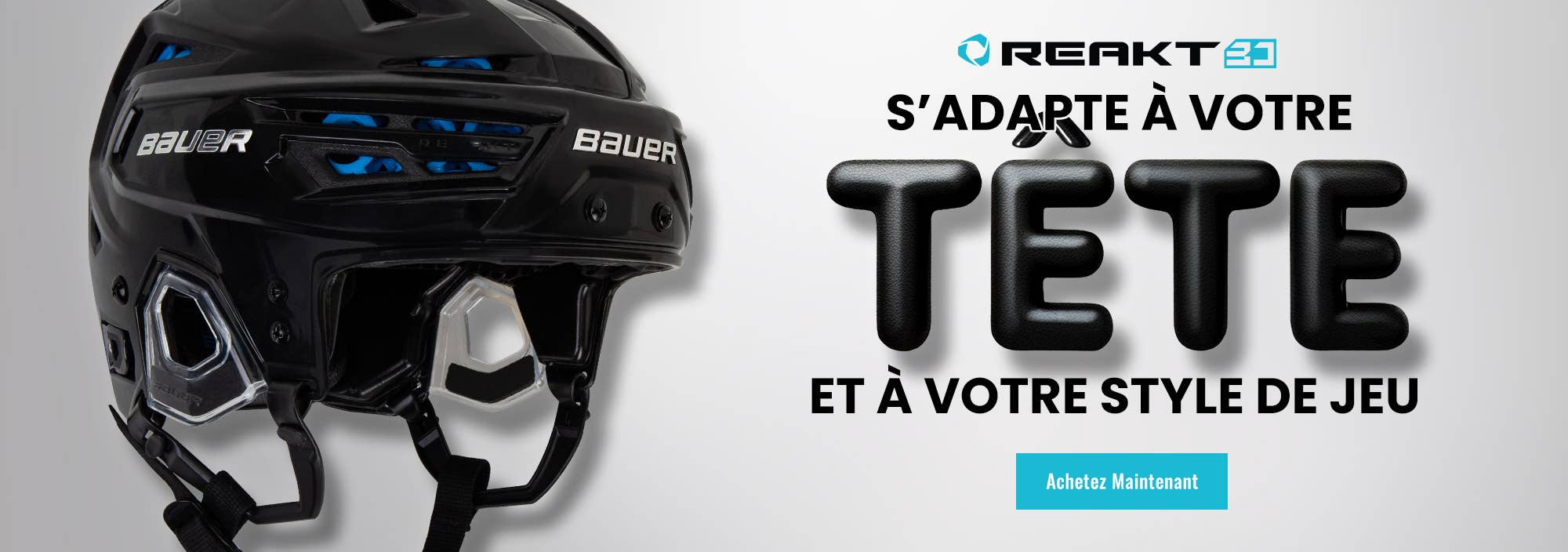 Casques de hockey Bauer Re-Akt 3D. S’adapte à votre tête… et à votre style de jeu.