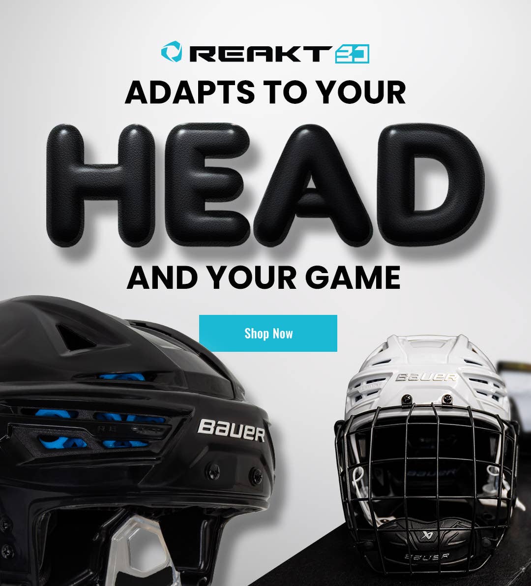 Bauer Re-Akt 3D Hockey Helmet. Adapts to you head and your game.