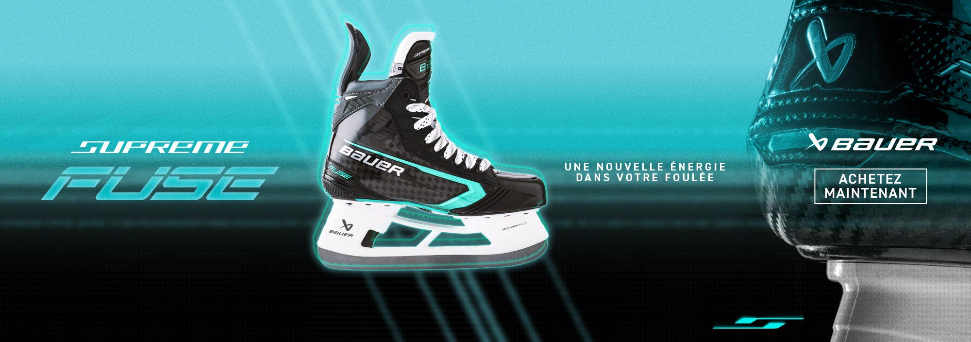 Patins de hockey Bauer Supreme Fuse. Une nouvelle énergie dans votre foulée.