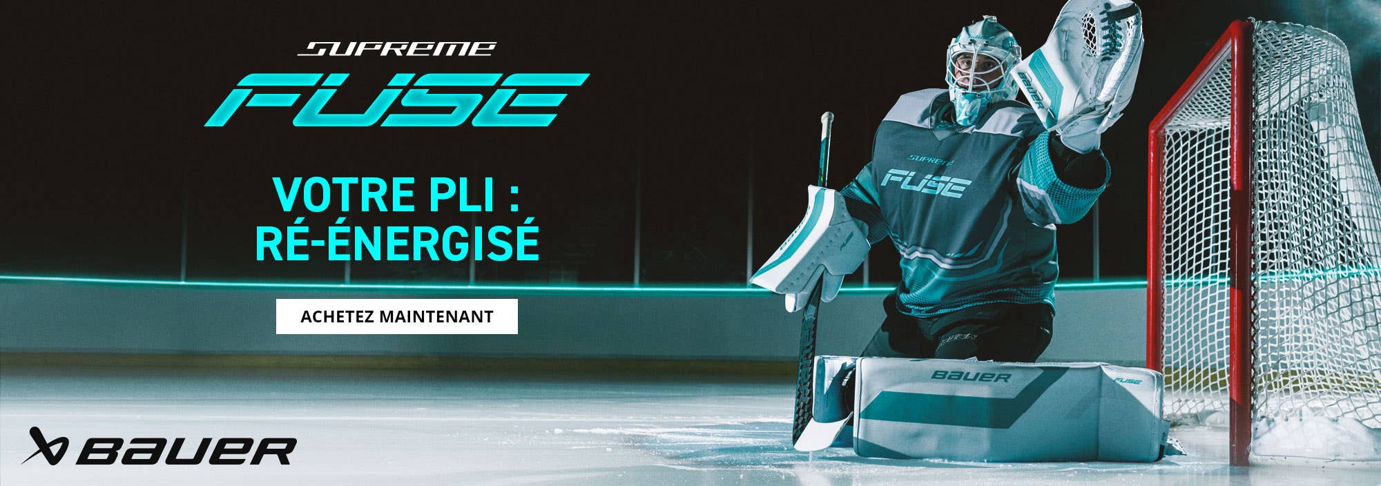 Équipement de gardien Bauer Supreme Fuse. Votre pli : Ré-énergisé.