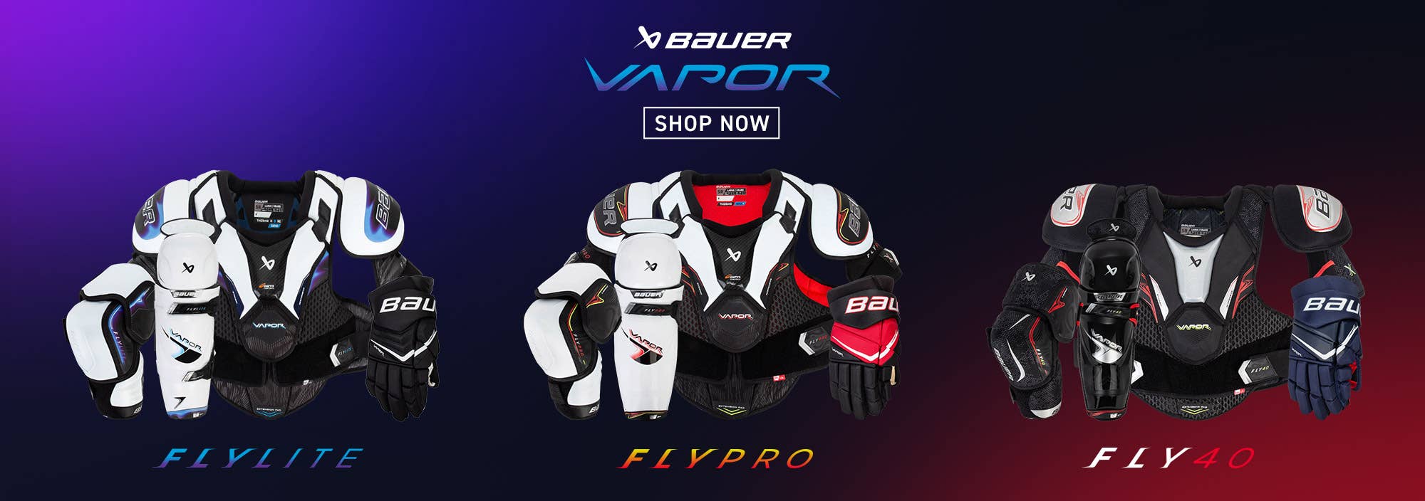 Bauer Vapor Protective Equipment: Flylite, Flypro & Fly40