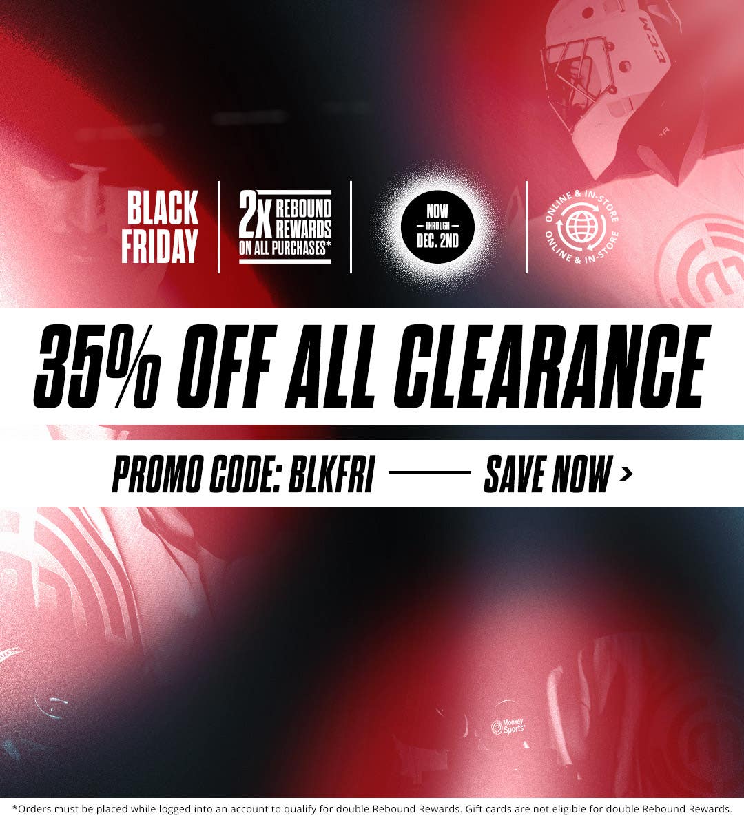 Black Friday Sale: 35% Off Clearance Items, now through December 2nd. Promo code: BLKFRI.