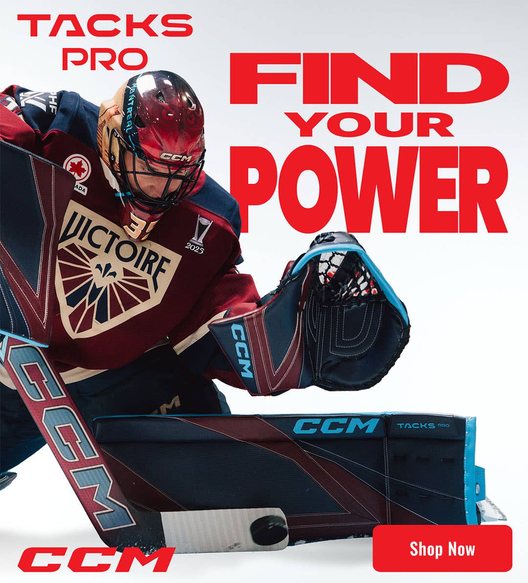 CCM Tacks Goalie Equipment. Find your power.