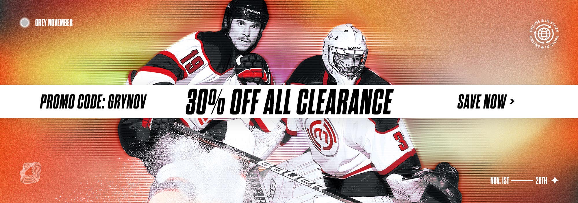 Grey November Sale. 30% off all clearance. Promo Code: GRYNOV. November 1st through 26th.