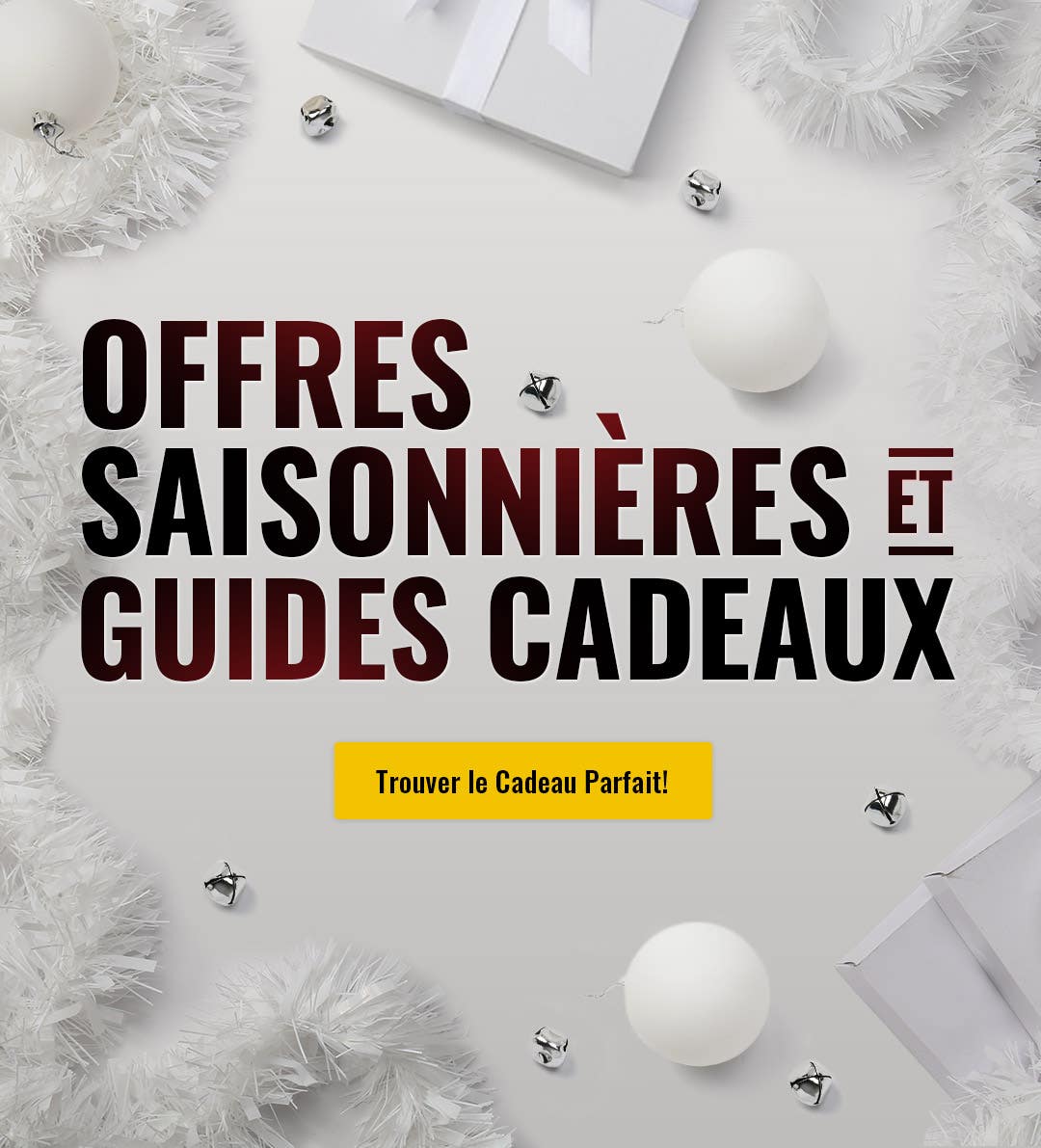 Offres saisonnières et guides cadeaux. Trouver le cadeau parfait!