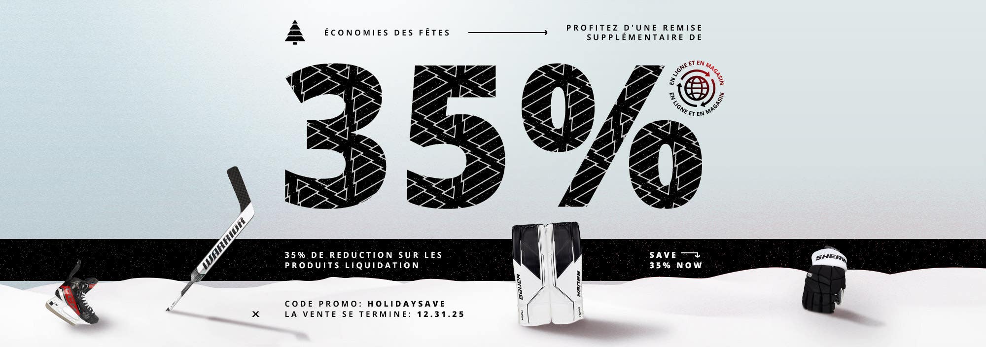 Économies des fêtes : Profitez d'une remise supplémentaire de 35 % de reduction sur les produits liquidation avec code promo HOLIDAYSAVE. La vente se termine 12/31/25.