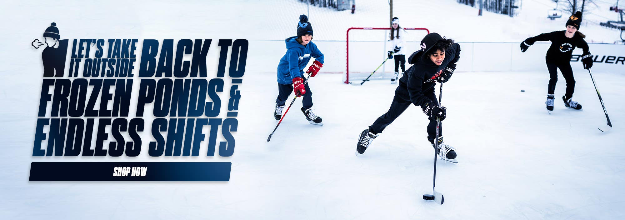 Let's take it outside. Back to frozen ponds and endless shifts.