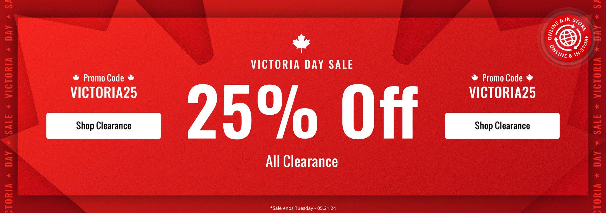 Victoria Day Sale: 25% off clearance