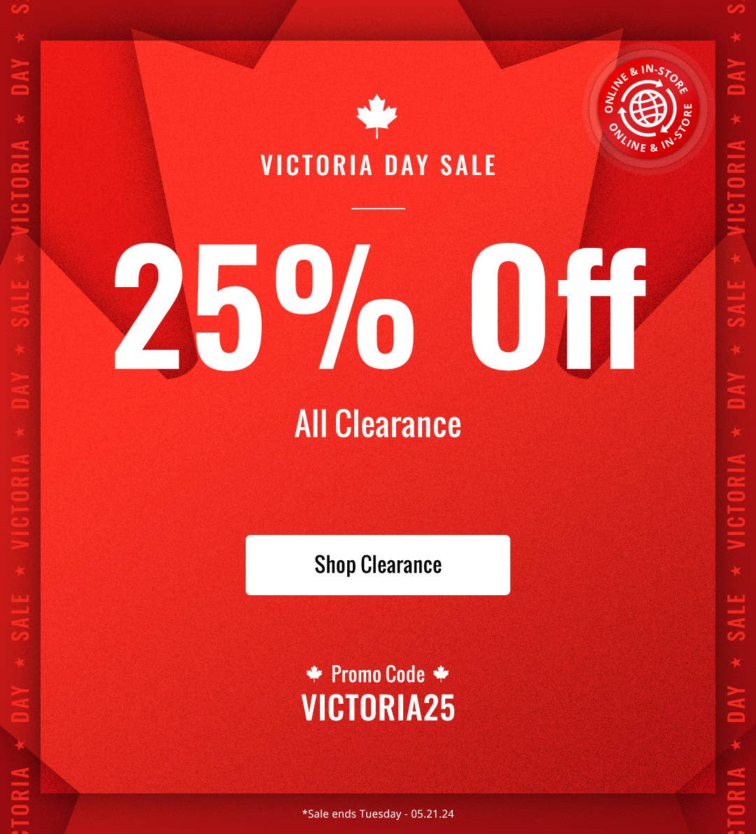 Victoria Day Sale: 25% off clearance