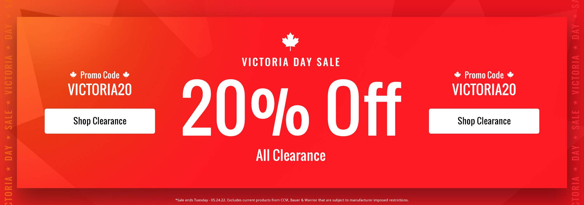 Victoria Day Sale: 20% Off Clearance