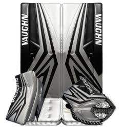 Vaughn SLR4 Pro Carbon Stock Custom SIL/BLK Senior Goalie Equipment Combo (34+2)