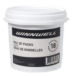 Winnwell Ice Hockey Puck Pail - 18 Pack