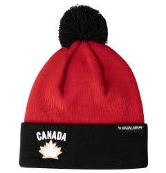 Bauer Hockey Canada Adult Knit Cuffed Beanie w/ Pom