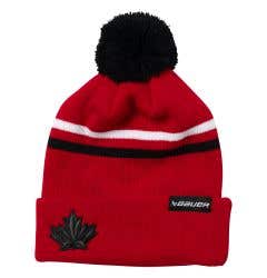 Bauer Hockey Canada Striped Cuff Beanie w/ Pom