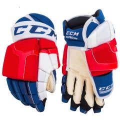 New York Rangers CCM HG50 Pro Stock Hockey Gloves - w/ Shot Blockers