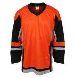 Stadium Adult Hockey Jersey - Orange/Black/Gray