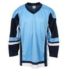 MonkeySports Adult Hockey Jersey - Powder Blue/Navy/White