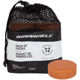 TronX White Goalie Training Pucks - 6oz Official Size Hockey Pucks With Carrying Bag