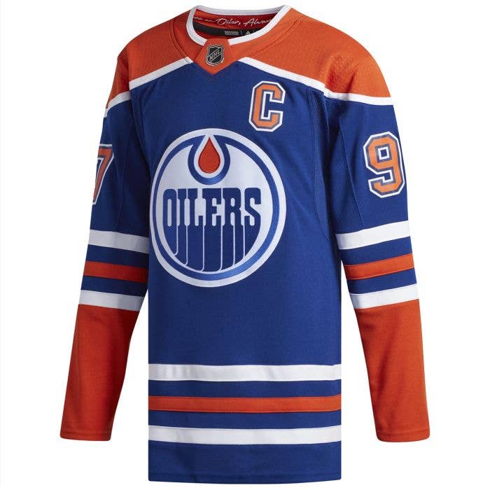 adidas Oilers McDavid Third Authentic Jersey - Blue