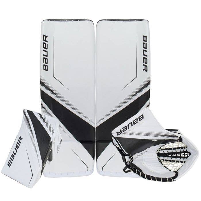 Bauer Supreme 2S Pro Stock Goalie Pads and Glove Set Calgary Flames 9002 |  SidelineSwap