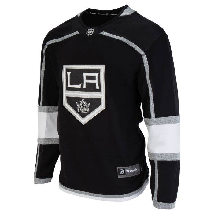 Fanatics Los Angeles Kings Premier Breakaway Blank Adult Hockey Jersey in Black/White Size Large