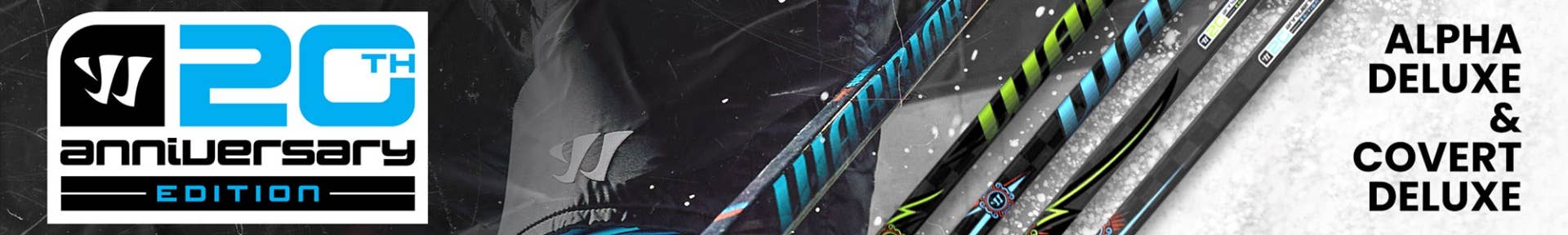 Warrior 20th Anniversary Collection: Alpha Deluxe and Covert Deluxe Hockey Sticks
