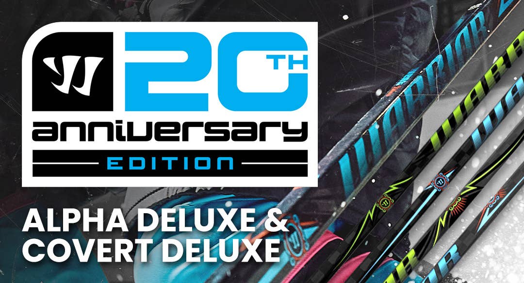 Warrior 20th Anniversary Collection: Alpha Deluxe and Covert Deluxe Hockey Sticks
