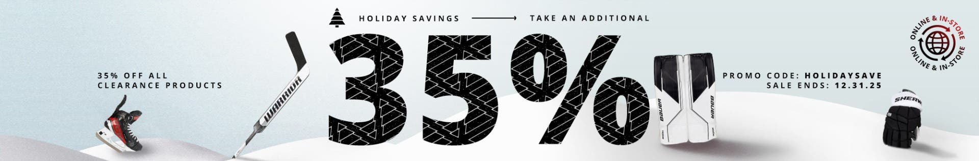 Holiday Savings: Take an additional 35% off all clearance products with promo code HOLIDAYSAVE. Sale ends 12/31/25.