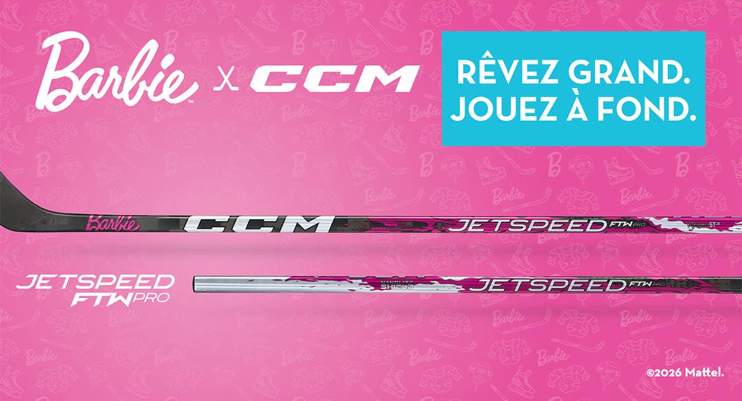 Collection CCM x Barbie. R&ecirc;vez grand. Jouez &agrave; fond.