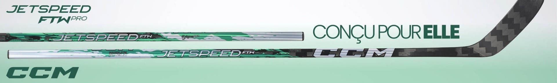 Bâton de hockey CCM Jetspeed FTW Pro. Conçue pour elle.